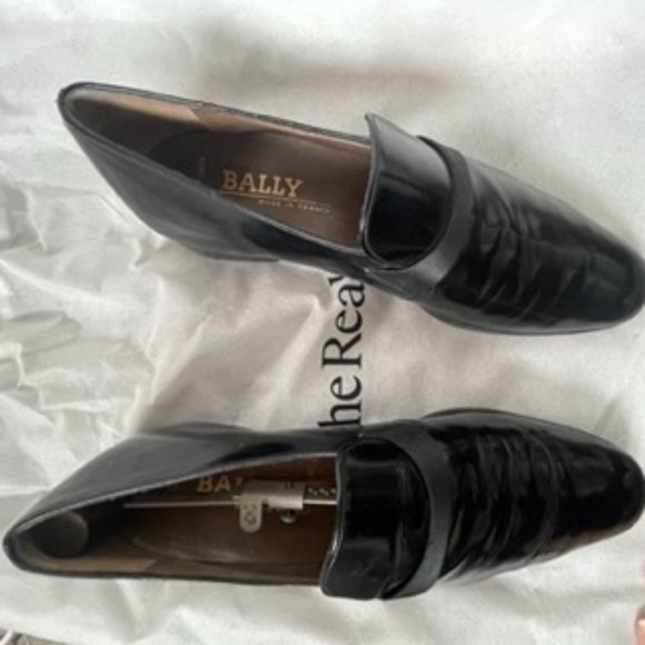 BALLY FRANCE men black patent leather loafer SIZE 12 main image 4